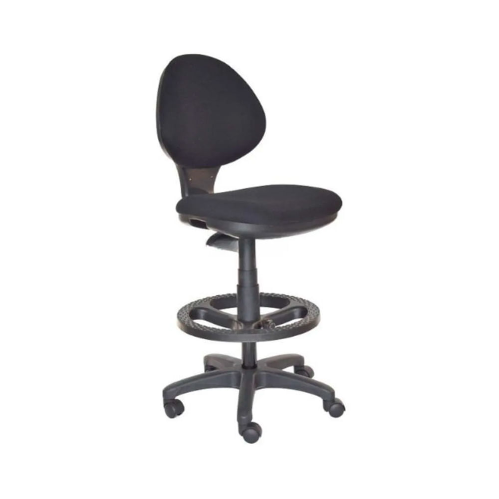 Silla Cajero Focus Color Negro Base Nylon Aro Nylon Sb Ofideas