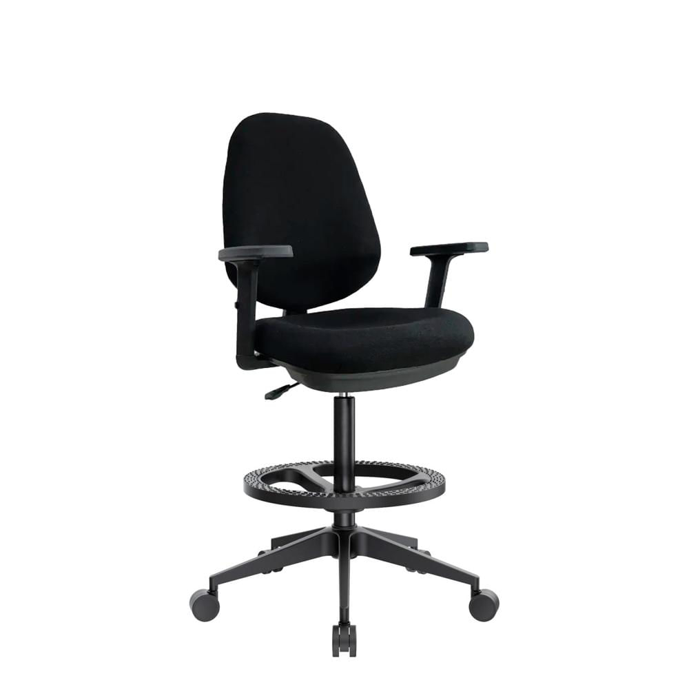 Silla Cajero Ergonómico Rudy Alta Eco Br Base Nylon Aro Nylon Ofideas