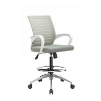 Silla Cajero Dex Color Gris Base Aluminio Aro Cromado Ofideas