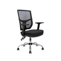 Silla Ergonómica Fone Premium Negro Base Cromado Ofideas
