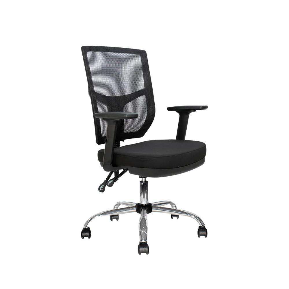 Silla Ergonómica Fone Premium Negro Base Cromado Ofideas