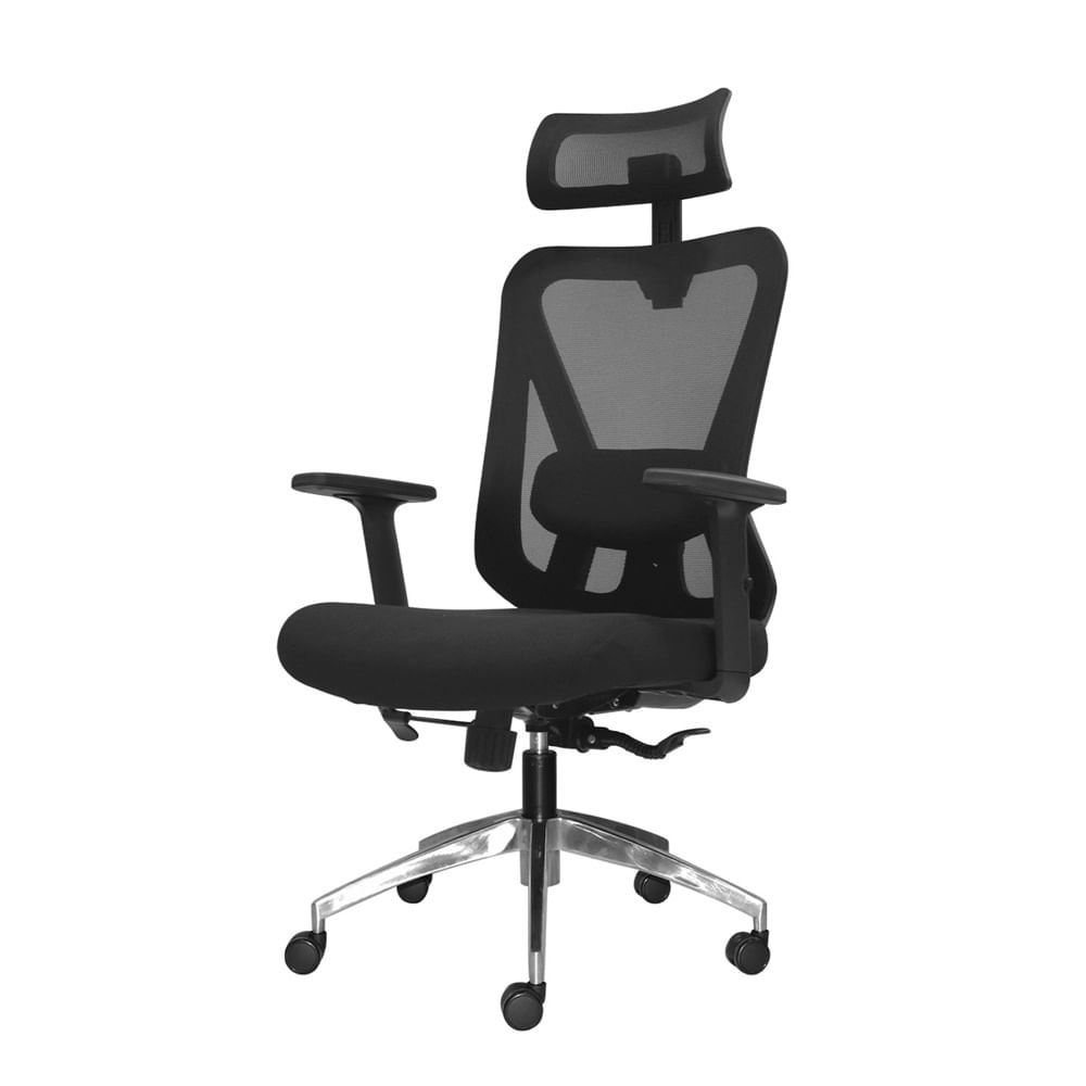 Silla Ergonómica Dolfin Br Presidente Mecanismo Lab Negro Aluminio Ofideas