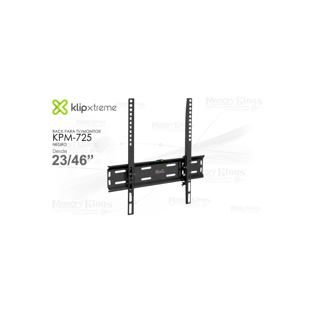 Soporte de pared Klip Xtreme KPM-725 para pantalla plana - Kit completo y fácil instalación
