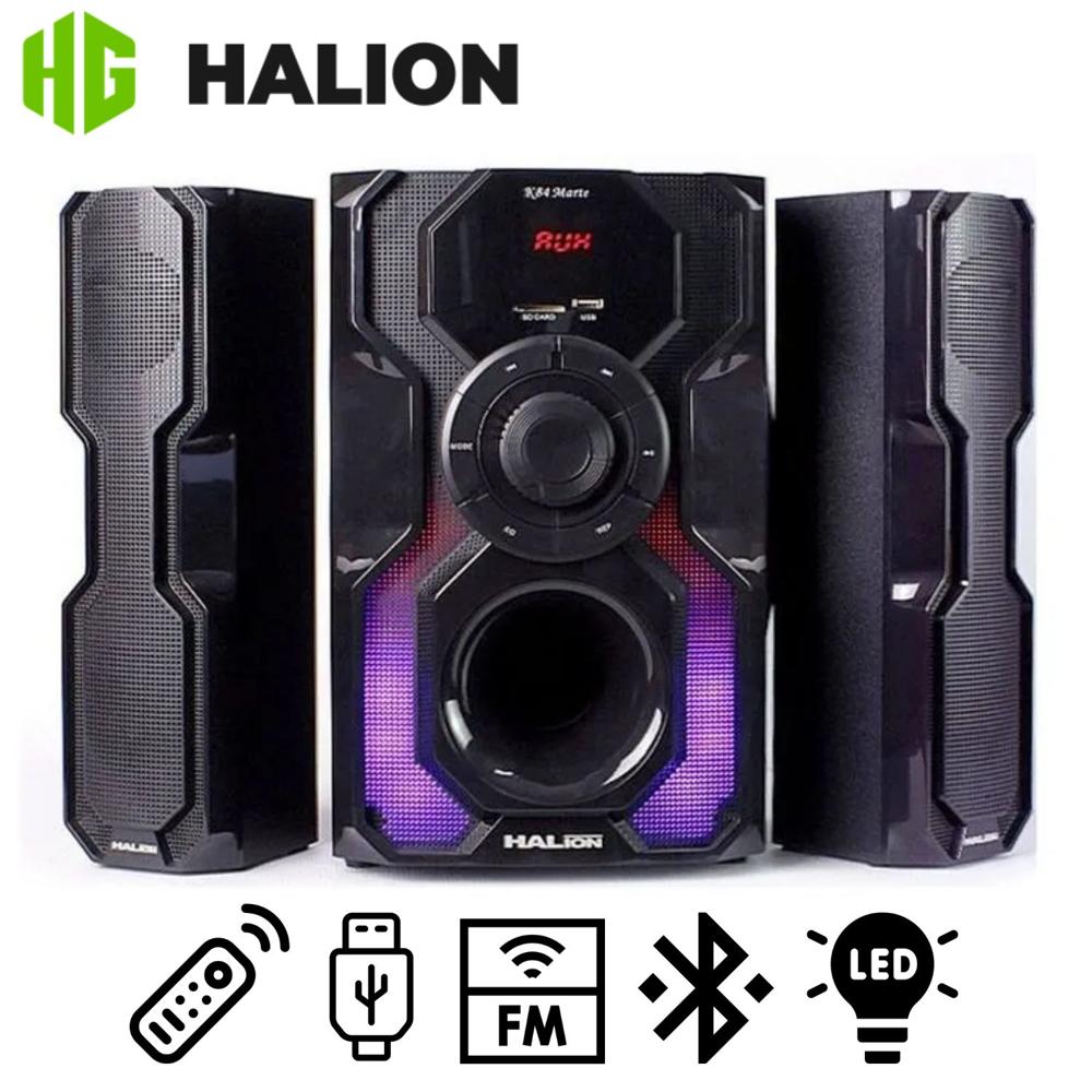 Parlante Halion HA-K84 Marte 2.1 Bluetooth con Subwoofer 8"" y Luces LED