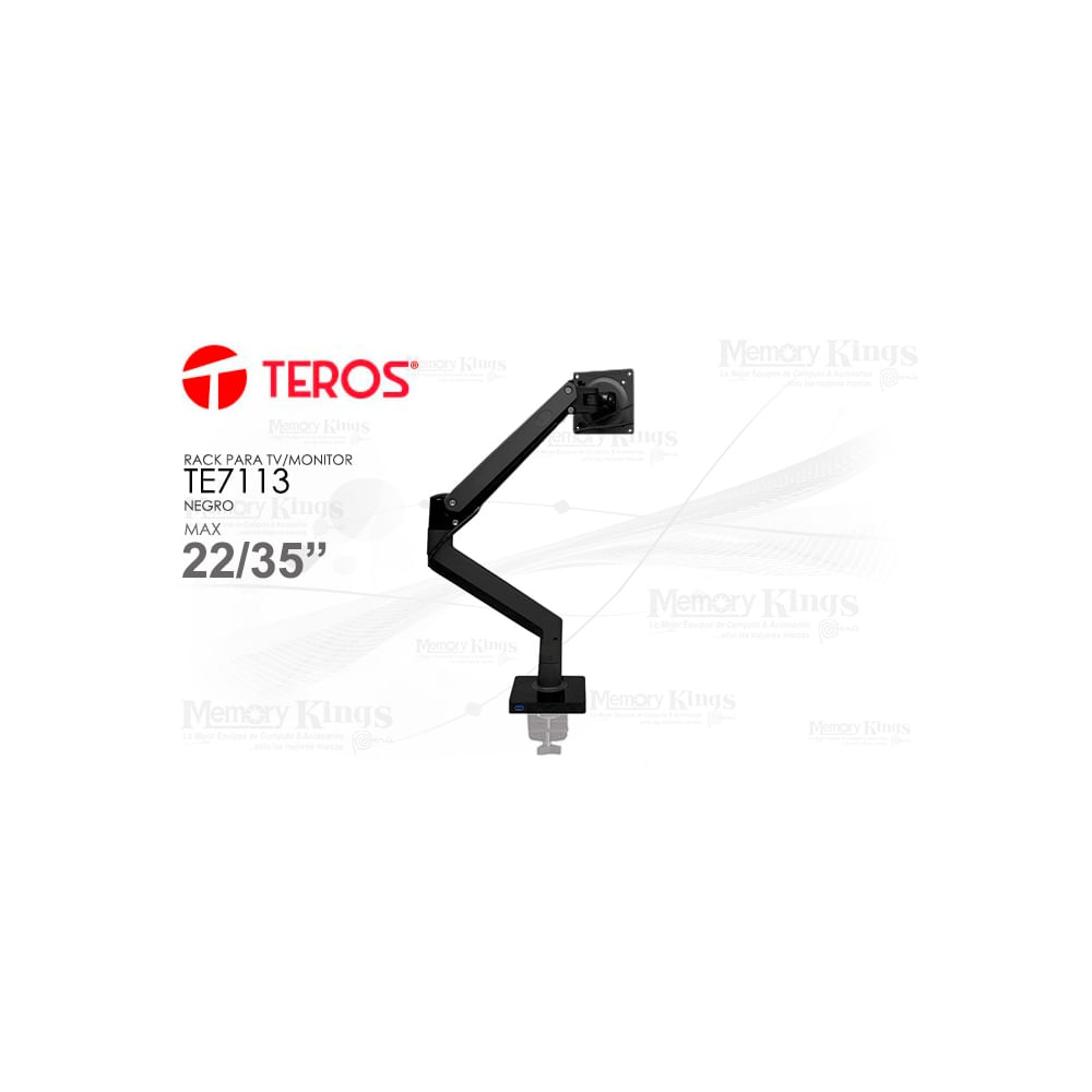 Soporte de Monitor TEROS TE-7113 para Pantallas de 22"" a 35"" - Ajustable, Ergonomía y Estilo Modern
