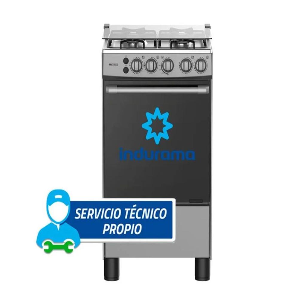 Cocina de Pie Indurama Matisse 4 Quemadores Gris MAS VALVULA PARA GAS
