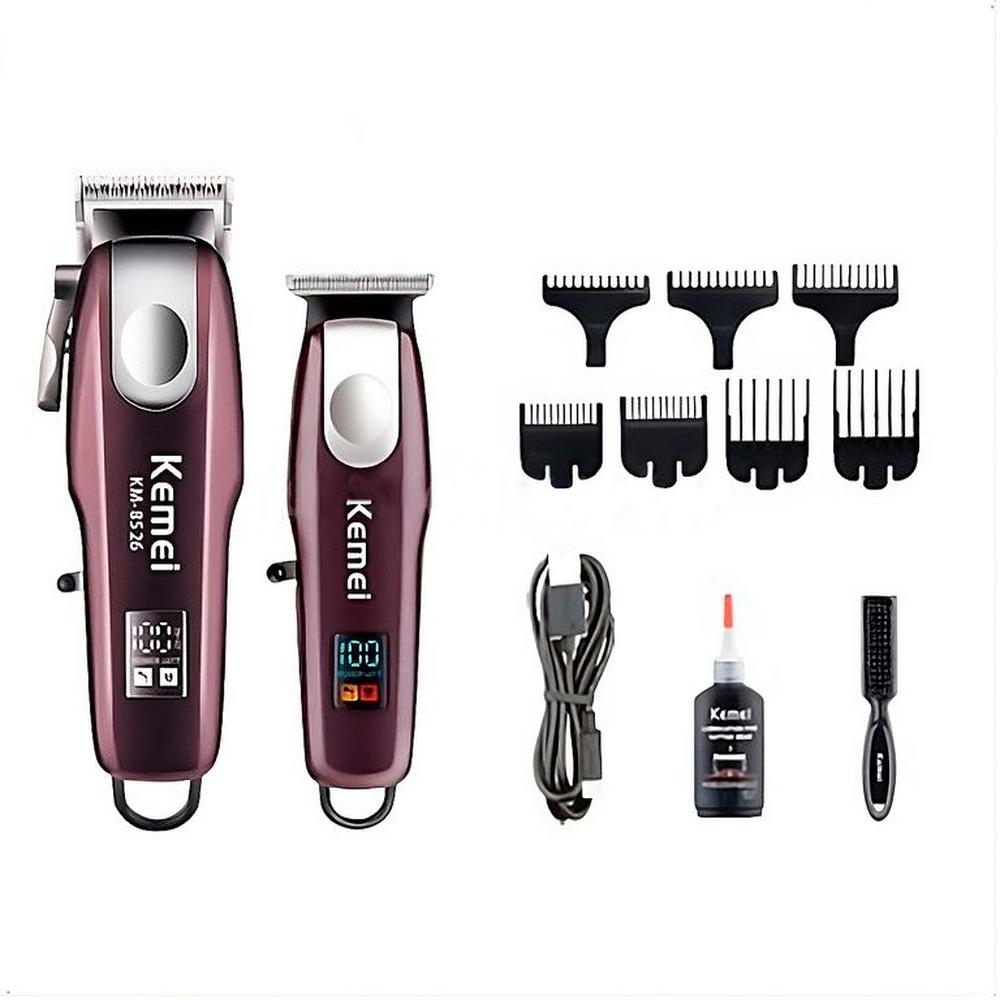 Máquina Corte Kemei Km-8526 Combo Barberia Trimmer Clipper