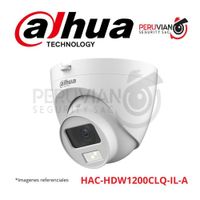 Cámara Domo de foco fijo HDCVI con luz dual de 2MP HAC-HDW1200CLQ-IL-A