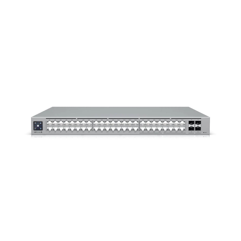 Switch Ubiquiti 48 puertos POE, modelo USW-PRO-MAX, alto rendimiento y conectividad avanzada