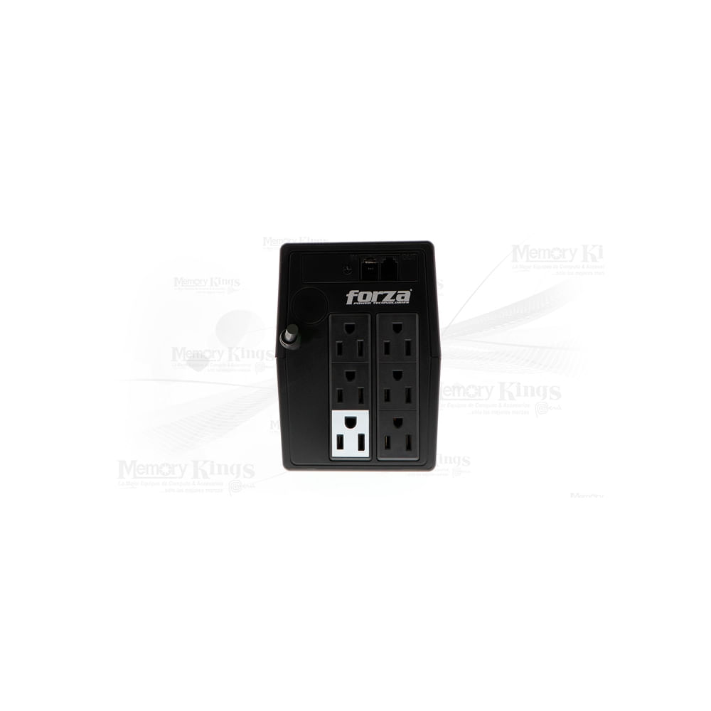 Forza UPS line interactive 375W 750VA, 6 salidas NEMA, 220V – Energía fiable para tus dispositivos