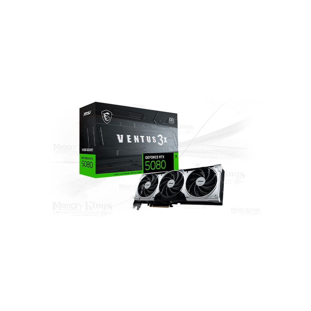 Tarjeta gráfica GeForce RTX 5080 MSI Ventus 3X OC Plus 16GB 256-bit para gaming de alto rendimiento