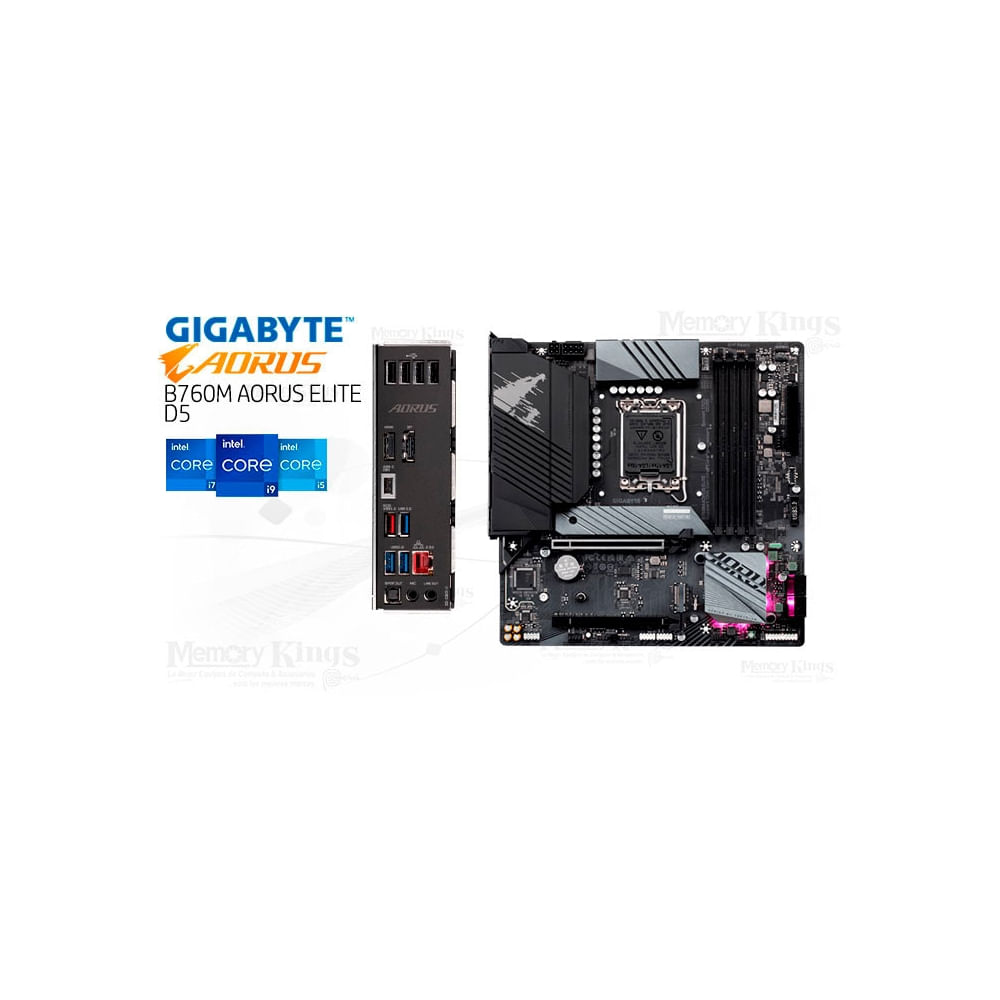 Gigabyte B760M AORUS ELITE - Placa Base Micro-ATX LGA1700 con Chipset Intel B760