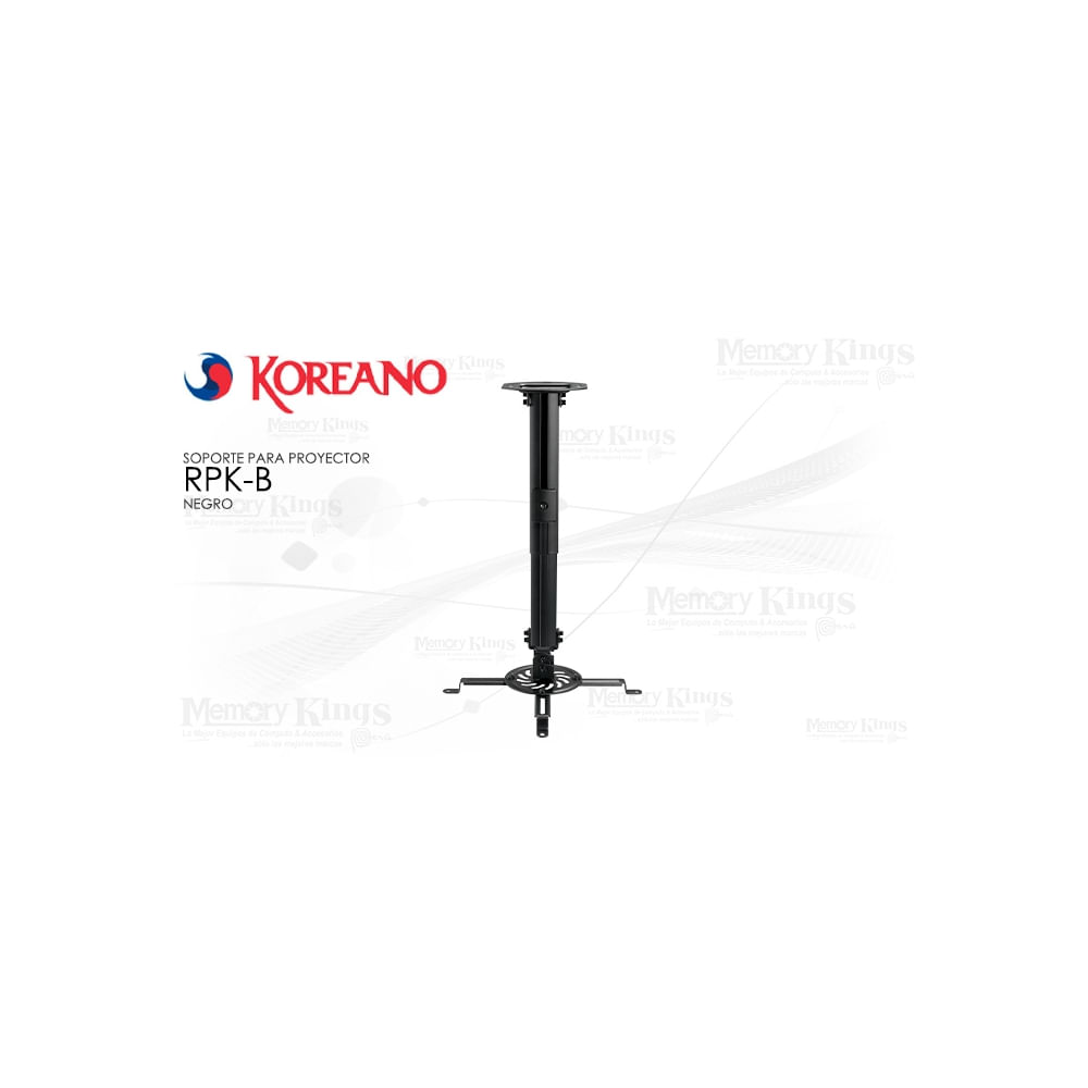 Soporte de proyector RPK-B para techo, color negro - ajuste fácil y seguro, ideal para cine en casa