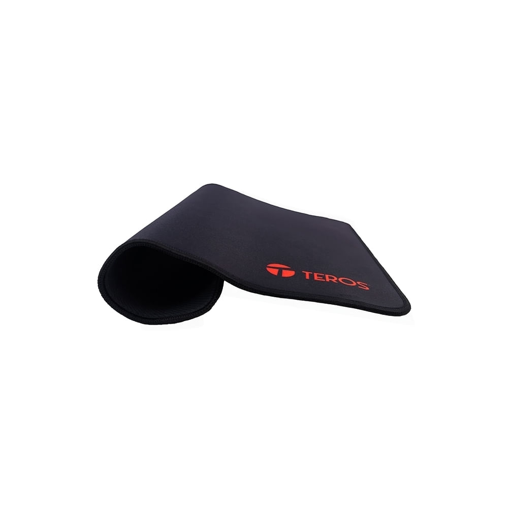 Mouse pad TEROS TE-3017S negro, antideslizante y resistente, ideal para gamers y oficina