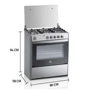 cocina de pie a gas Indurama Cantabria 5 hornillas Croma