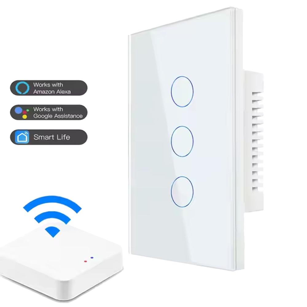 Interruptor Inteligente Alexa Google Smart Wifi 3 botones