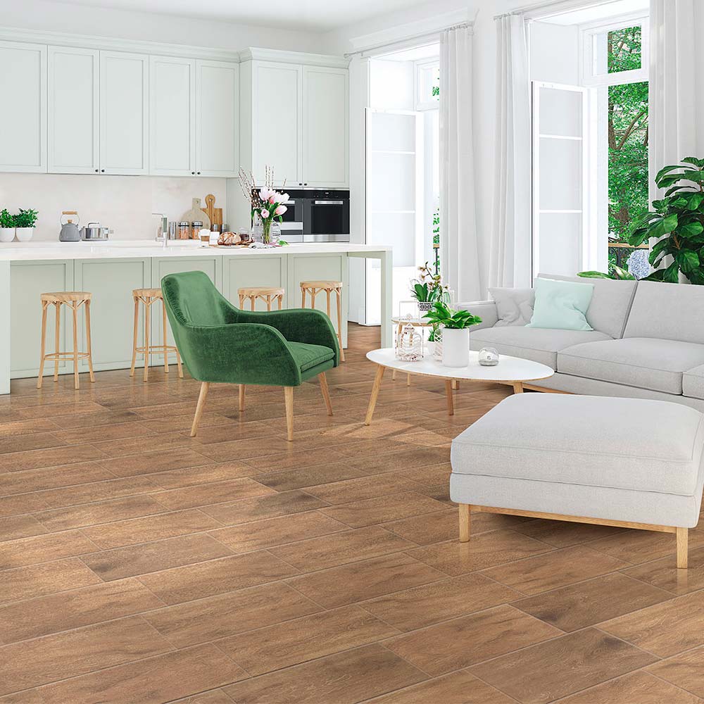 Piso Cerámico Maderado Cipres Beige 20x60cm 1.20m2 Celima