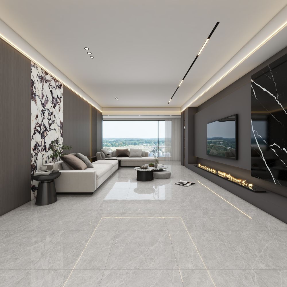 Piso Gress Marmolizado Gris 60x60cm 1.44m2 Orange