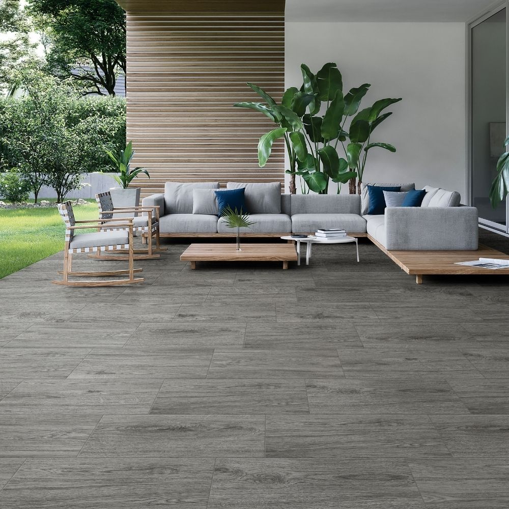 Piso Cerámico Maderado Larice Grafito 30x60cm 1.80m2 Celima