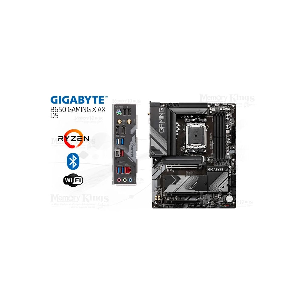 Placa base Gigabyte B650 Gaming X AX D5 ATX con conectividad Wi-Fi y alto rendimiento para gamers