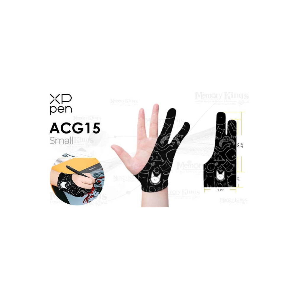 Guante para dibujante XP-Pen ACG15 tamaño small | Ideal para tabletas gráficas y comodidad en el di