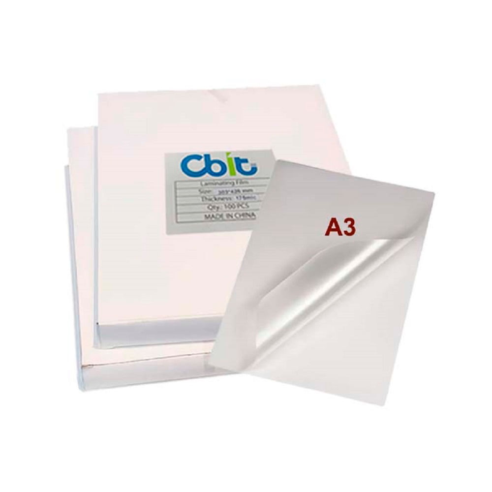 Laminas para Enmicado en Caliente - Tamaño A3 303X426mm de 175 micras - Paquete de 100 und