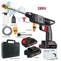 Pistola Hidrolavadora 288V Doble Batería Portatil Auto Suv Camioneta Moto