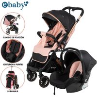 Coche Moisés Travel System EBABY «SPARROW» Porta Bebé Pink