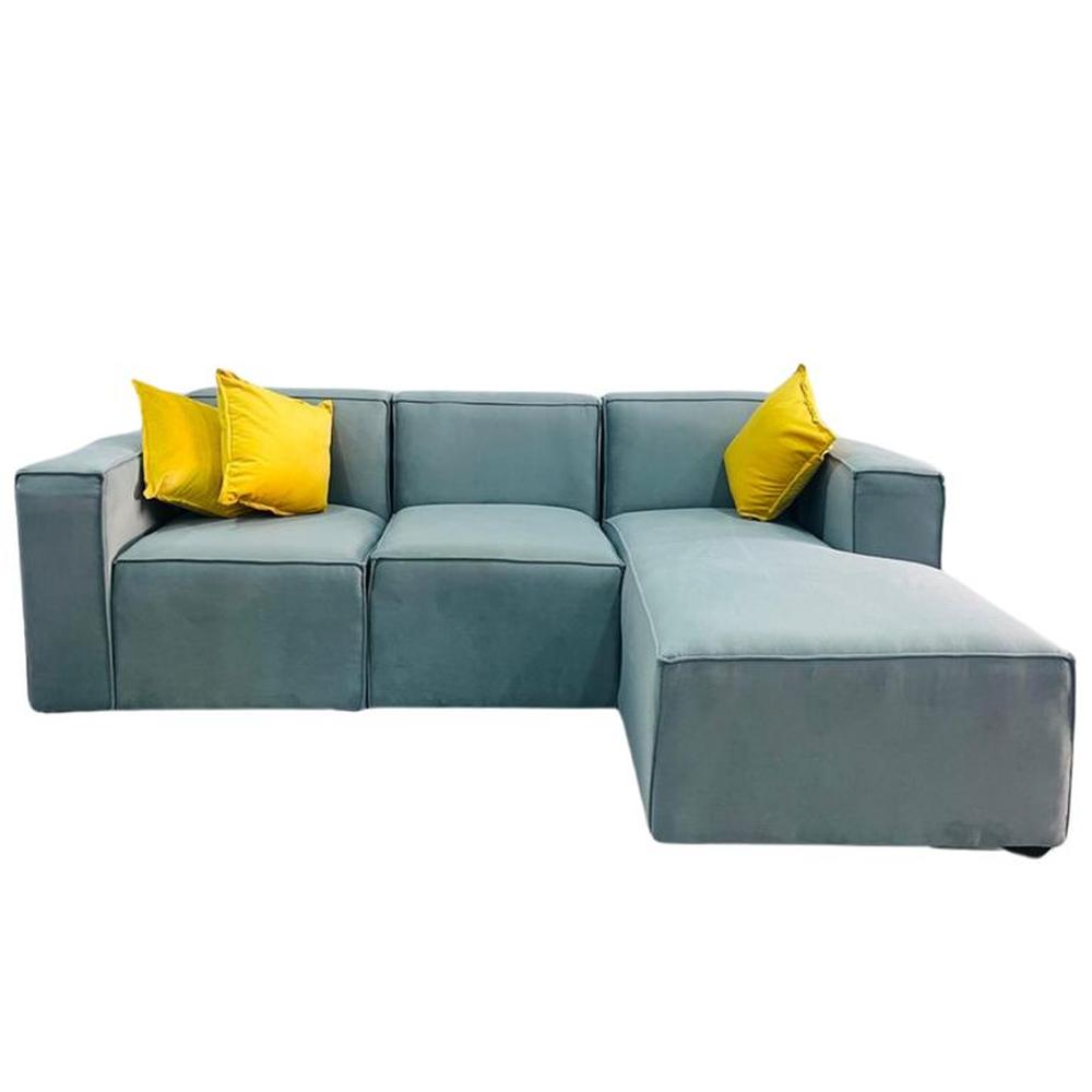 SECCIONAL LIBANO COLOR PLATA 4 COJINES