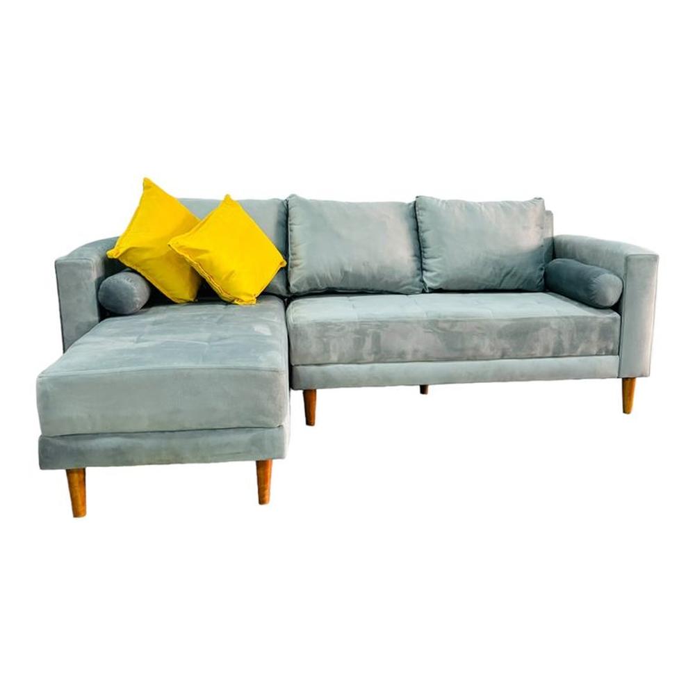 Seccional Milán 2 piezas  + 4 cojines - Plata