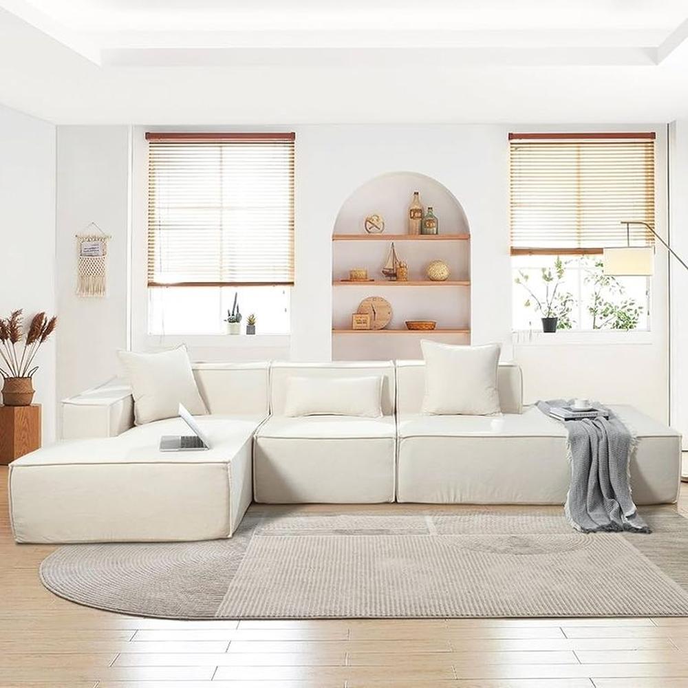 Seccional BRITANI 2.0 COLOR BEIGE 4COJINES