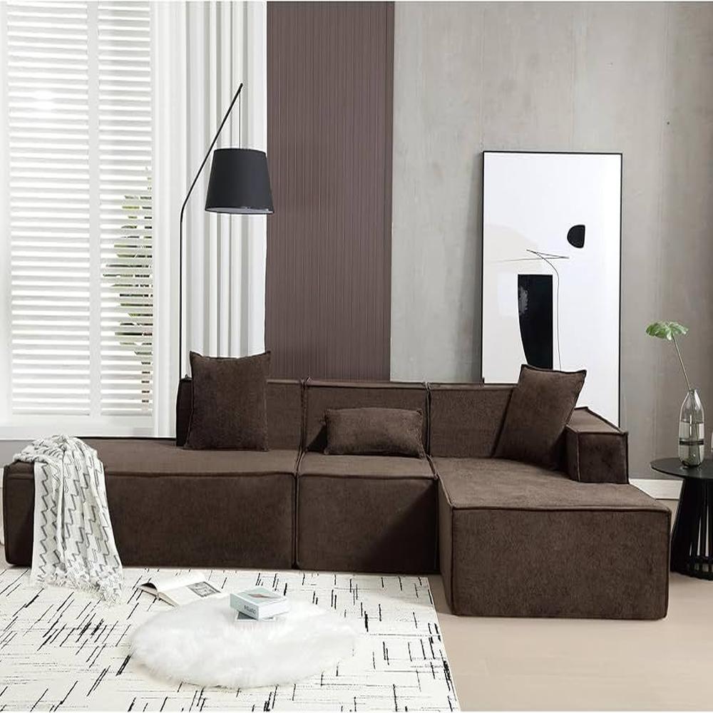 Seccional BRITANI  2.0 COLOR  MARRON  LADO DERECHO