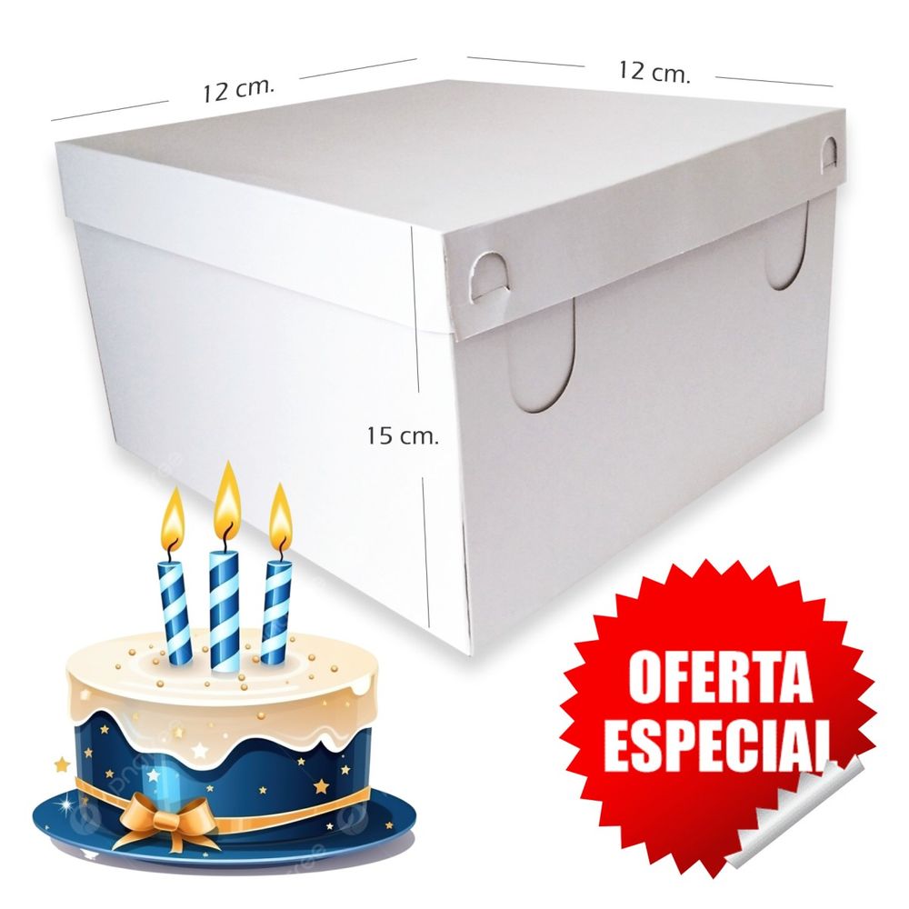 50 Cajas de Torta Pastel de 12 cm. para Repostería 50 Cajas de Torta Pastel de 12 cm. para Repostería