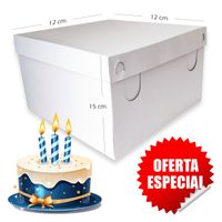 50 Cajas de Torta Pastel de 12 cm. para Repostería