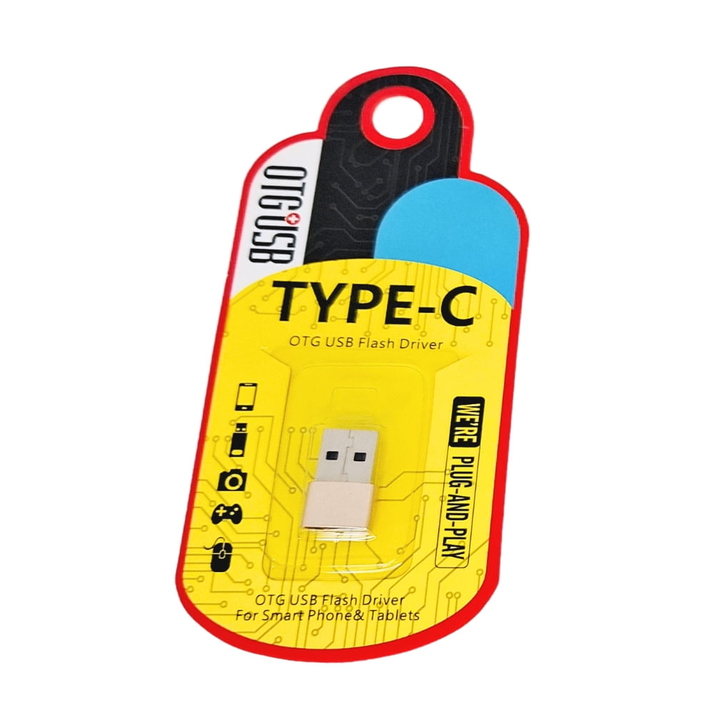 Adaptador OTG USB Macho a tipo C Hembra 
 (PACK X2 UND)