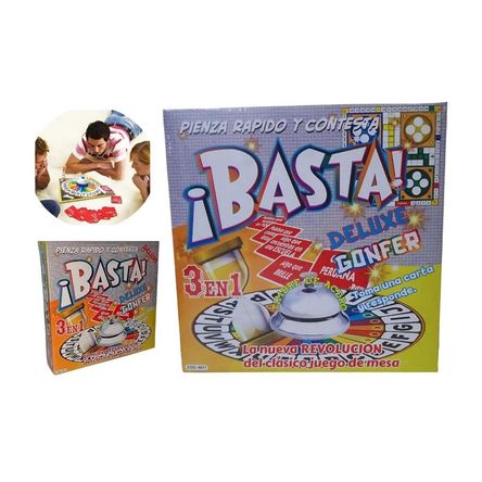 BASTA DELUXE 3EN1 Juego Familiar De Pensamiento Rápido