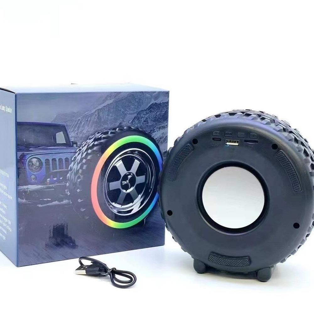 Parlante Portatil con Bluetooth Forma de Llanta