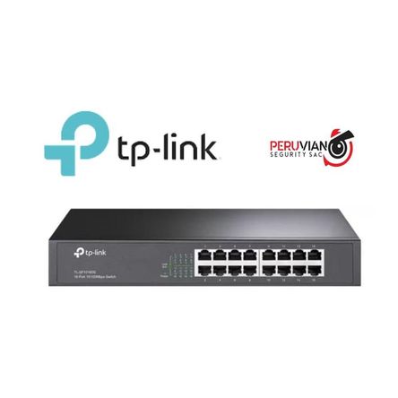 Switch Tplink TP-TL-SF1016DS de 16 puertos Fast Ethernet Switch Tplink TP-TL-SF1016DS de 16 puertos Fast Ethernet