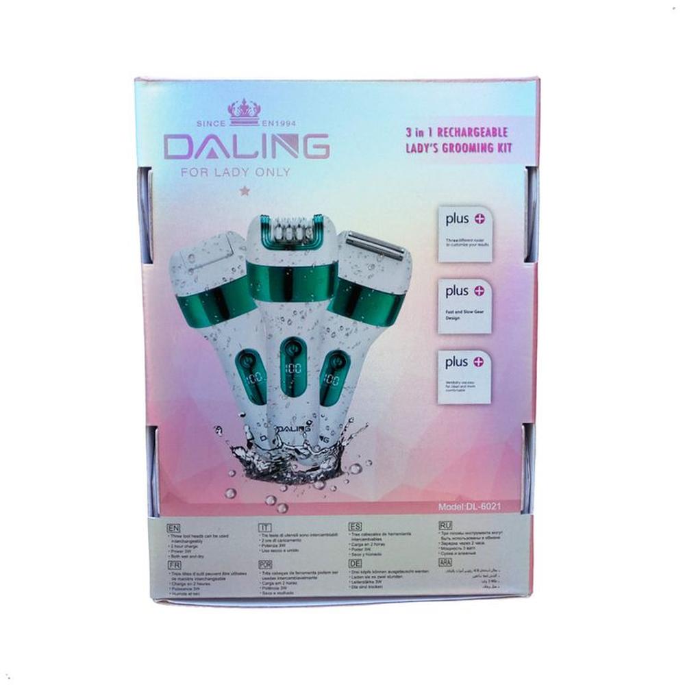 Depilador Afeitador Electrico Daling 3 en 1 DL-6021 Inalambrico