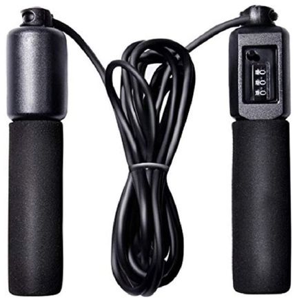 Cuerda de Salto con Contador Salta Soga Black Cuerda de Salto con Contador Salta Soga Black