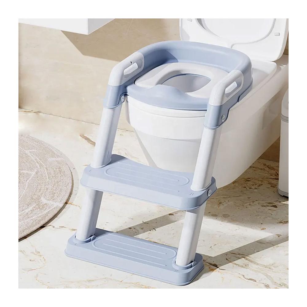 Inodoro Bacín Asiento Infantil Niño Con Escalera Azul Inodoro Bacín Asiento Infantil Niño Con Escalera Azul