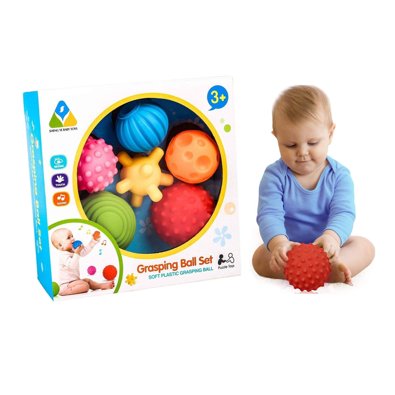 Juguete Sensorial Pelotas Texturizadas 6 Piezas