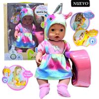 Juguete Muñeca Bebé Real Unicornio más Accesorios