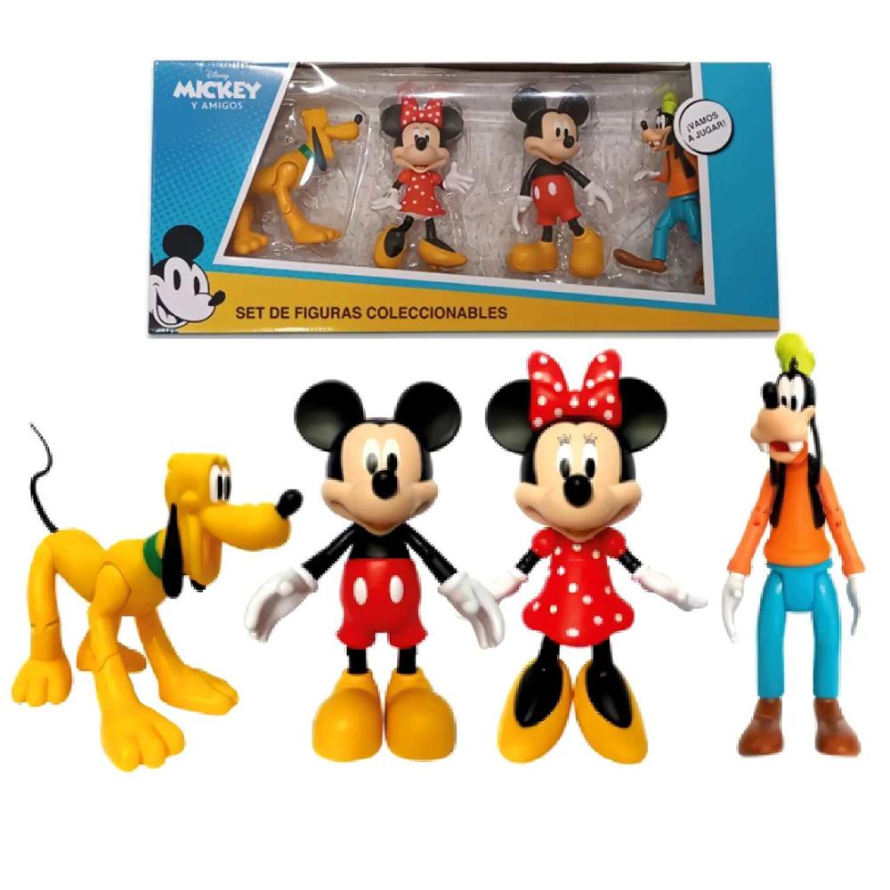 Set de Figuras Articulables Mickey Mouse y sus Amigos 4pcs MM-4DLX