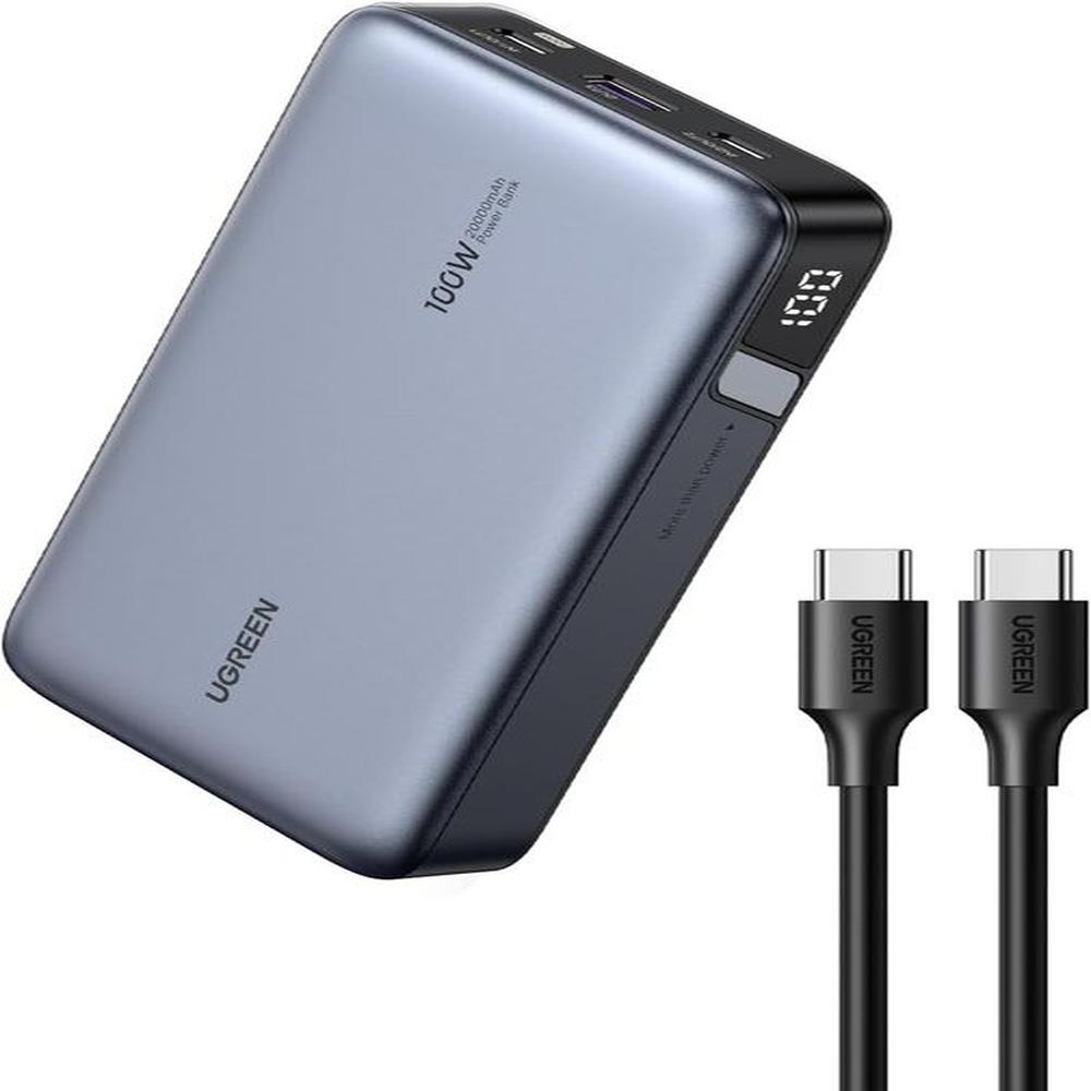 POWER BANK UGRENN 100W 20000 mha, carga laptops Tipo C, tablets, telf
