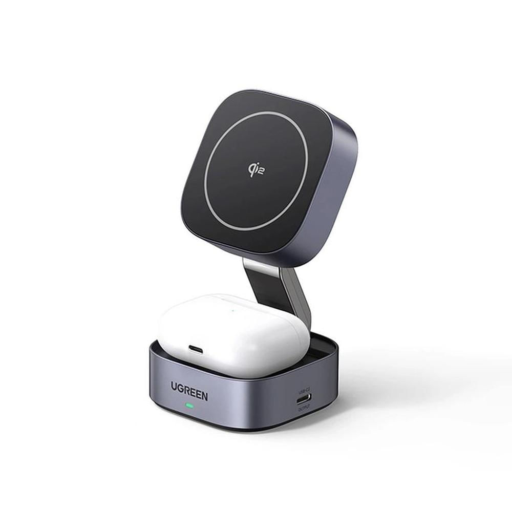 Cargador inalámbrico UGREEN Magnetico Para iphone 2 en 1 W702