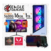 PC GAMER COMPLETARYZEN 5 5600GT -RAM 16gb- SSD SATA 1TB -MONITOR 24 FHD KIT