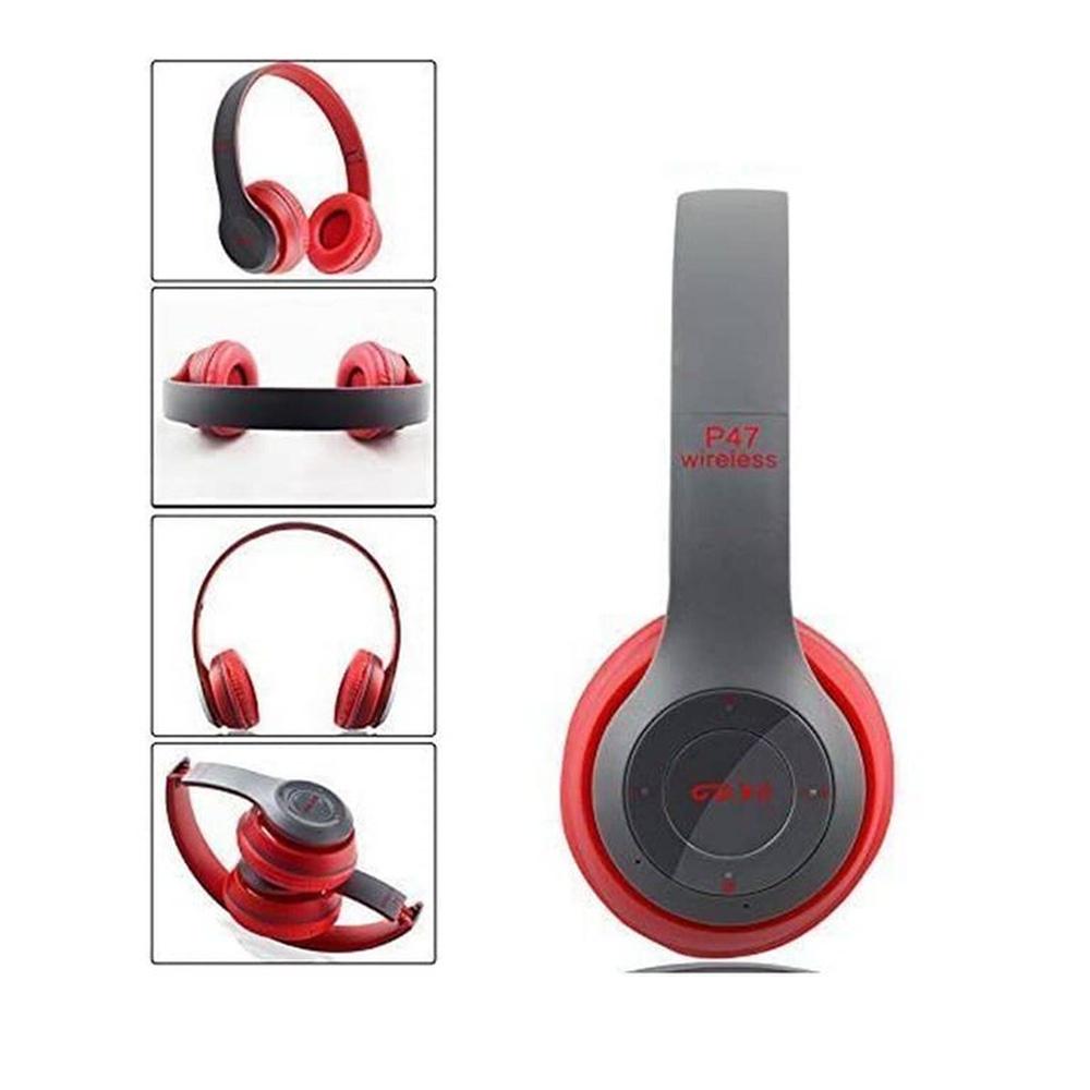 Audífono Inalámbrico BLUETOOTH WIRELESS 5.0 P47 Rojo