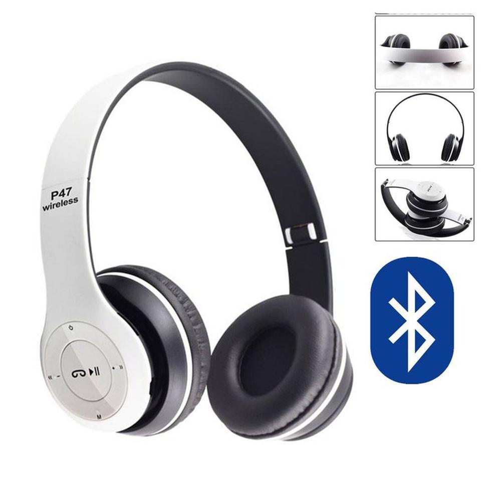 Audífono Inalámbrico BLUETOOTH WIRELESS 5.0 P47 Blanco