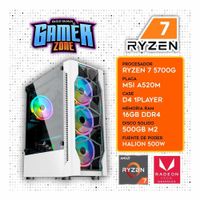 Computadora PC Ryzen 7 5700G -RAM 16GB -SSD 500GB -CASE RGB